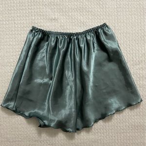 Silky Blue/Green Sleep Shorts Size S